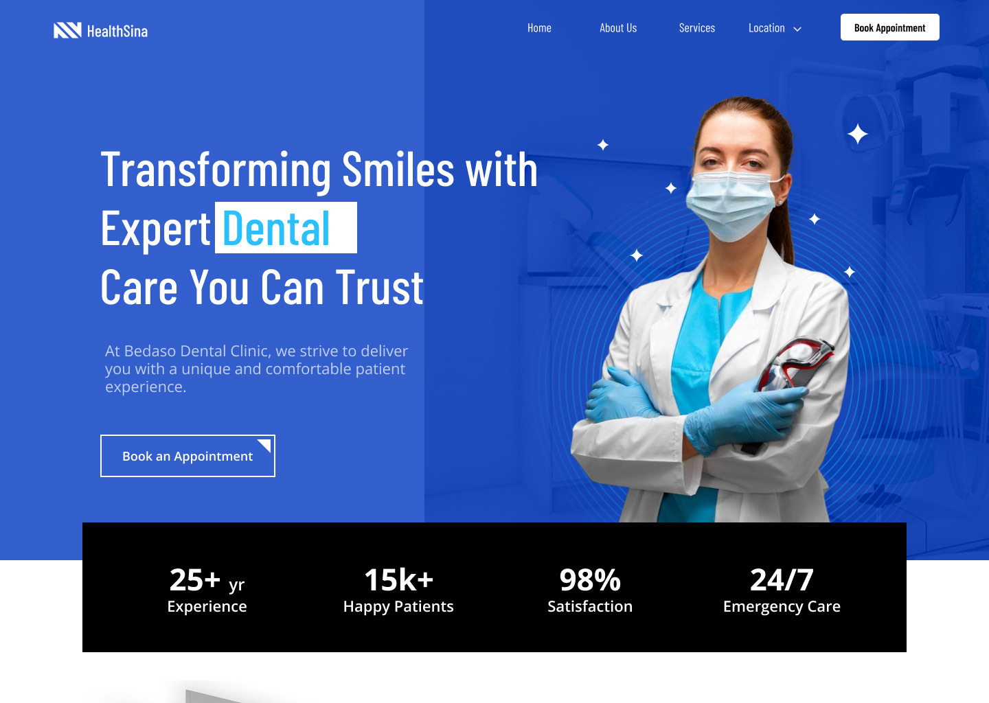BrightSmile Landing Page Design