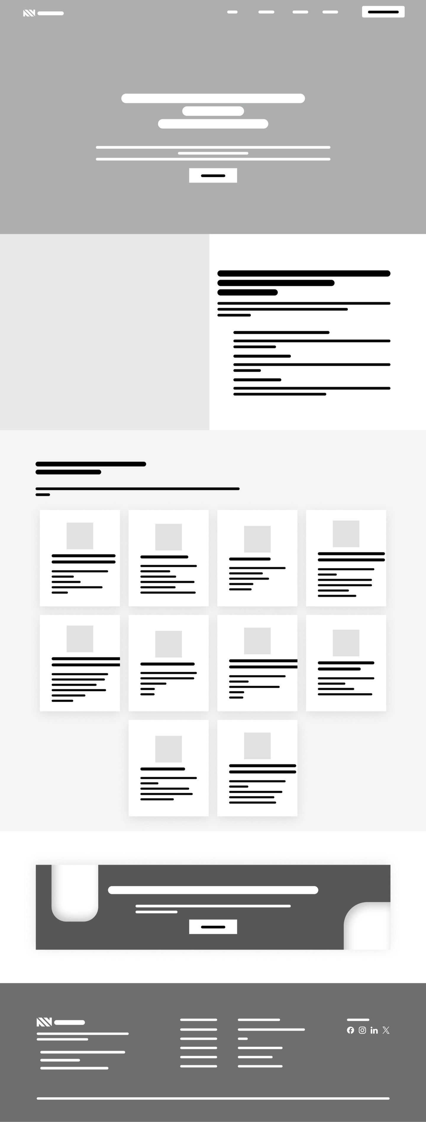 Services Page Wireframe