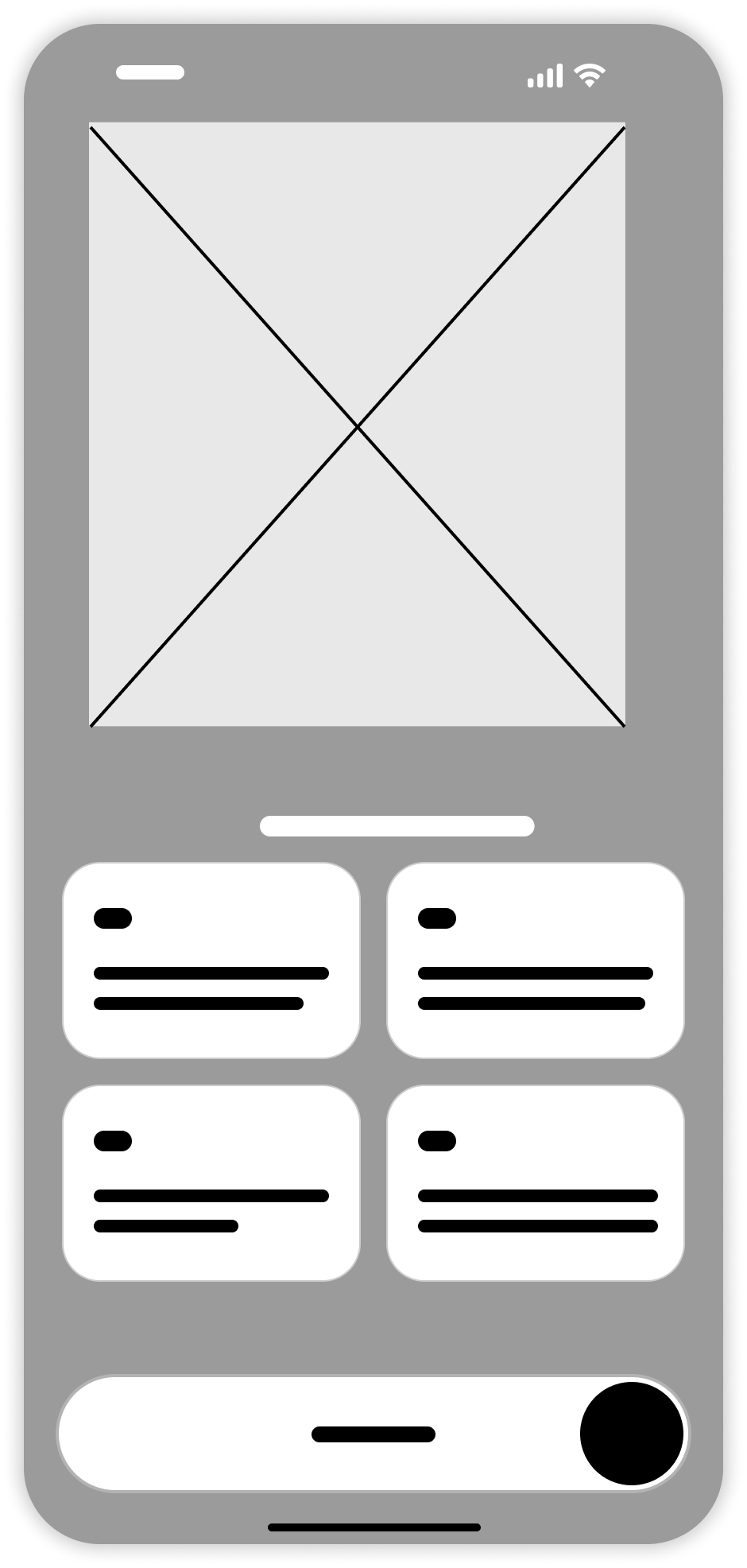 Explain Features Wireframe