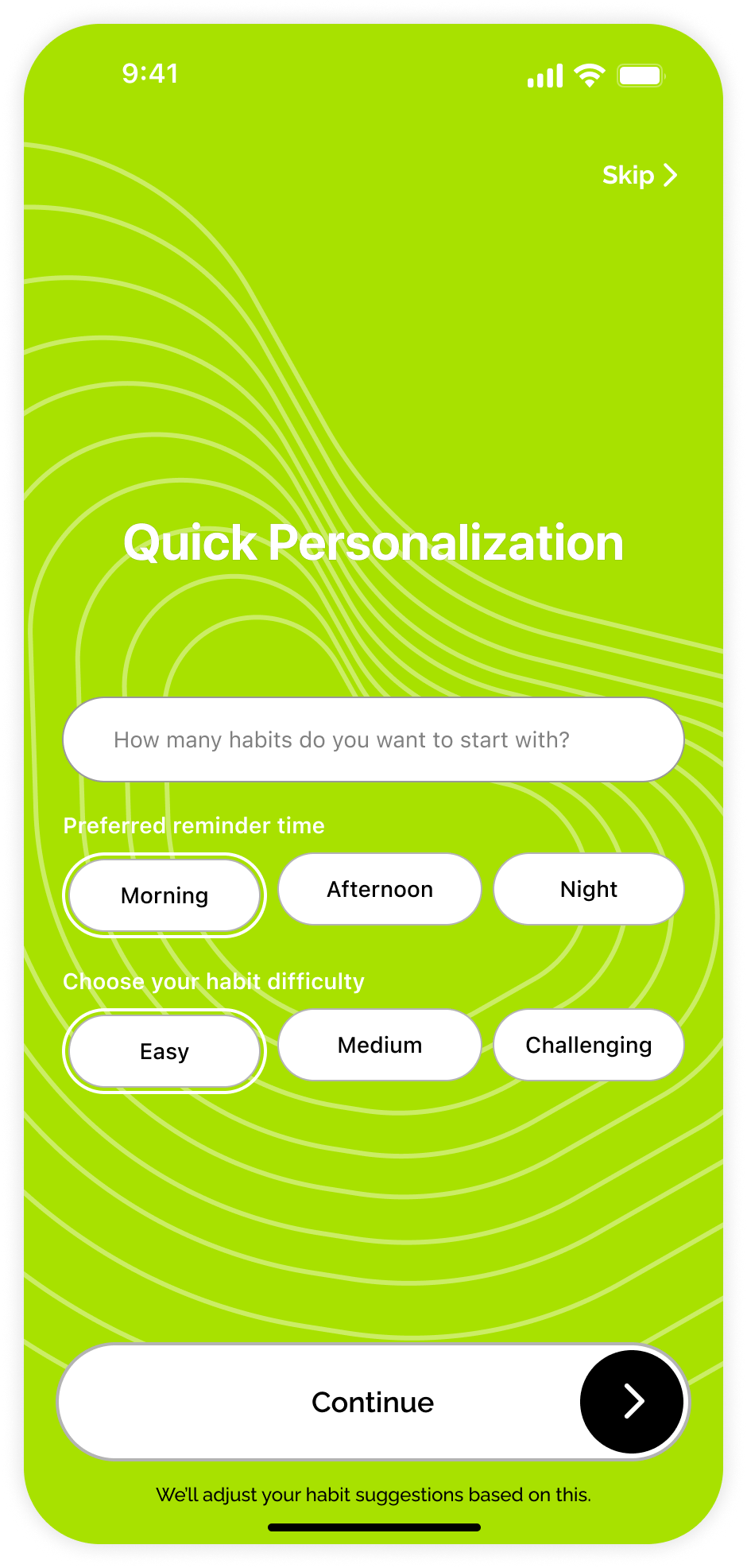 Quick Personalization